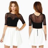 Cropped Ombro Transparente
